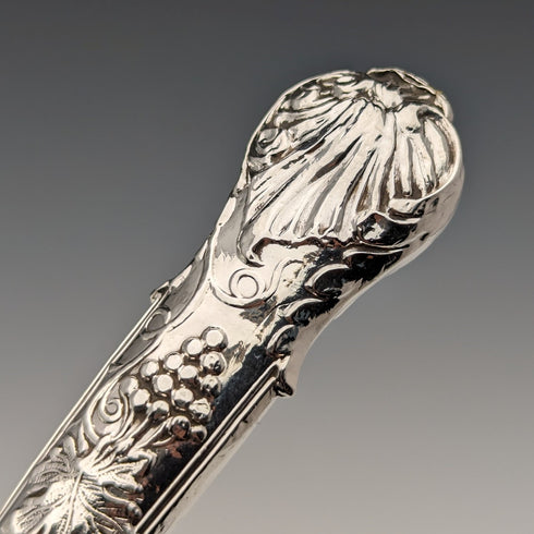 1842 年英國古董純銀水果餐具組 6 對共 561 克 William Sansom 木盒